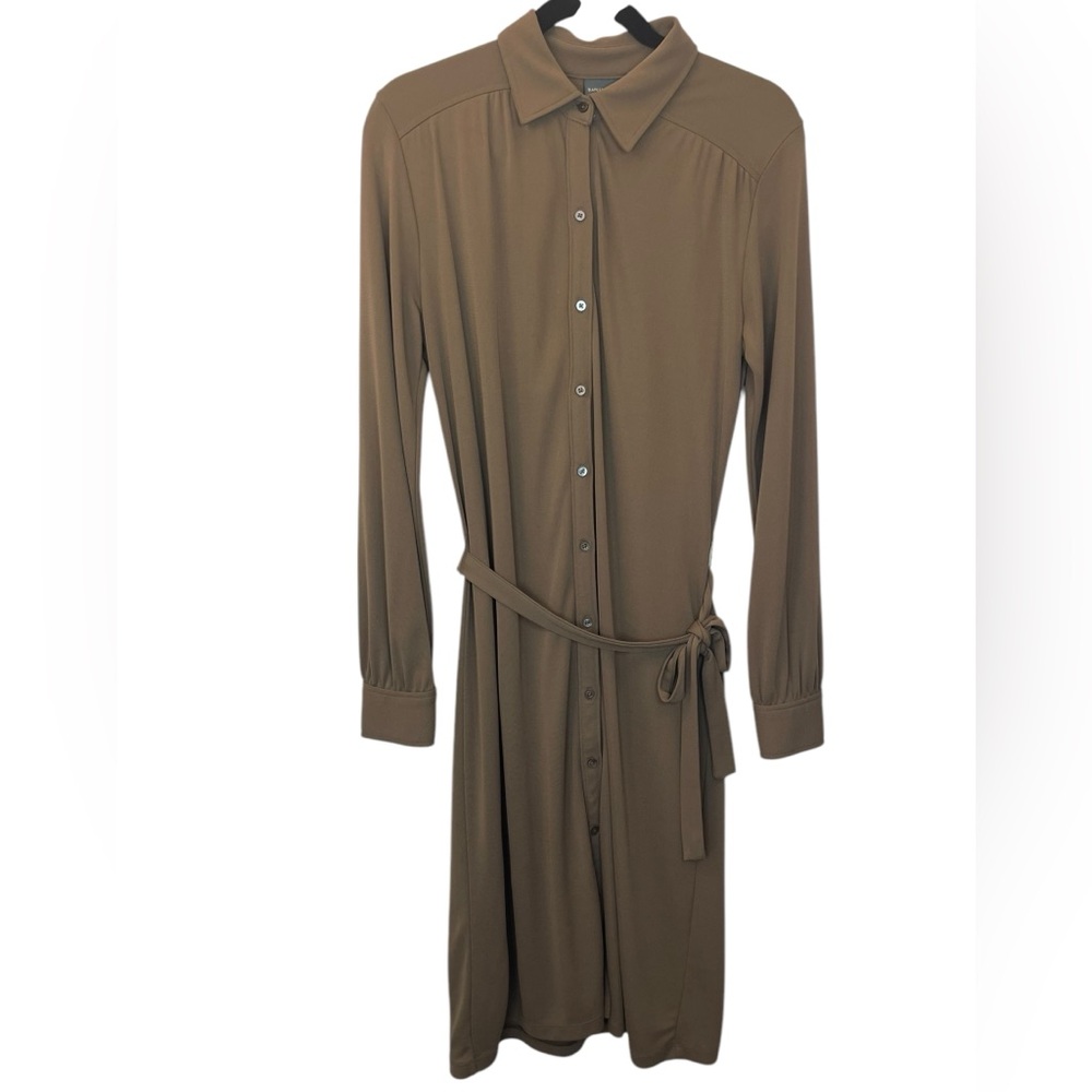 Banana Republic Elegant Brown Button-Down Dress Size Large L